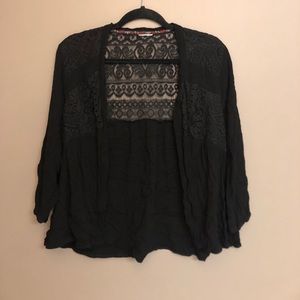 black laced cardigan